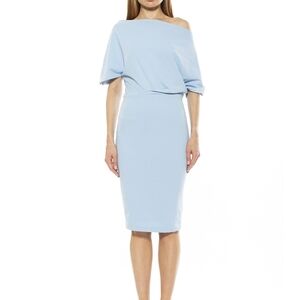 Alexia Admor Light Blue Athena  Dress NWT